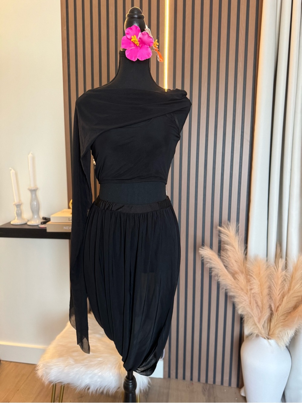 Black One-Shoulder Bikini Set - Women Swim Bikinis